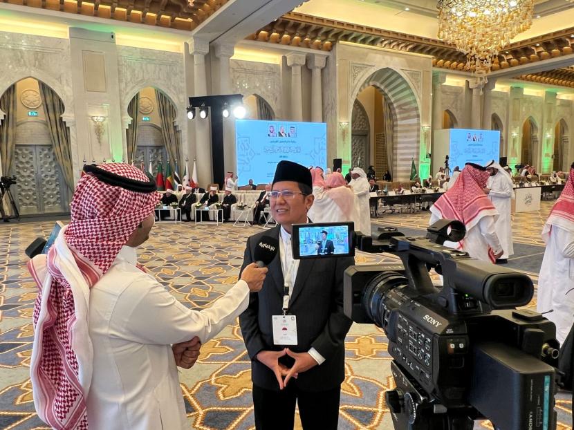 Ketua MUI bidang Dakwah dan Ukhuwah KH Muhammad Cholil Nafis di Konferensi Tokoh Islam Internasional di Arab Saudi.