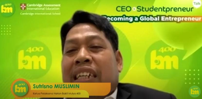 Ketua Pelaksana Harian (KPH) Bakti Mulya 400, Dr  Sutrisno Muslimin MSi
