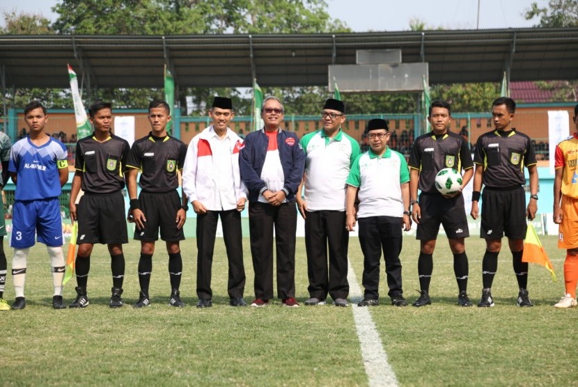 Ketua RMINU, KH. Abdul Ghaffar Rozin di Acara Final Liga Santri Nusantara 2019, di Stadion Cibinong, Bogor, Jawa Barat, Jumat (8/11).