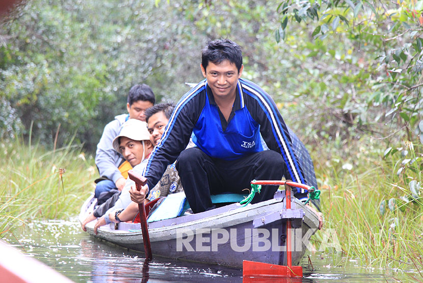 ketua Tim Serbu Api,  Laboratorium Alam Hutan Gambut, di Desa Kireng Bangkirai, Kecamatan Sabangau, Palangkaraya, Provinsi Kalimantan Tengah. Selasa(2/3)