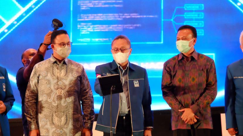 Ketua Umum DPP PAN, Zulkifli Hasan, saat membuka Bimtek PAN di Bali, Senin (4/10)