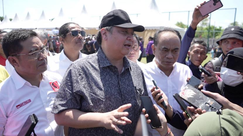 Ketua Umum DPP Partai Golkar Airlangga Hartarto dan Ketua DPP Projo Budi Arie Setiadi.