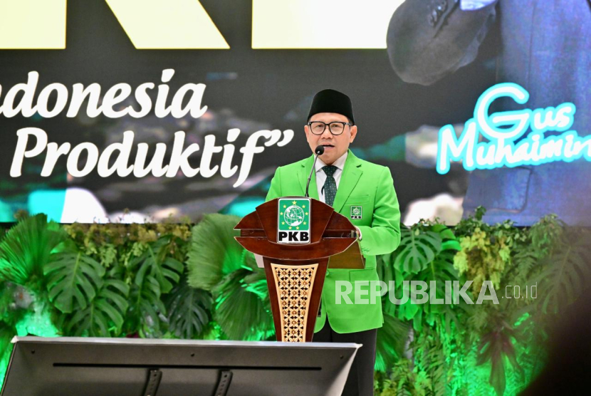 Ketua Umum DPP Partai Kebangkitan Bangsa (PKB) Abdul Muhaimin Iskandar alias Cak Imin dalam acara Harlah PKB ke-27 di JICC, Rabu (23/7/2025) malam WIB.
