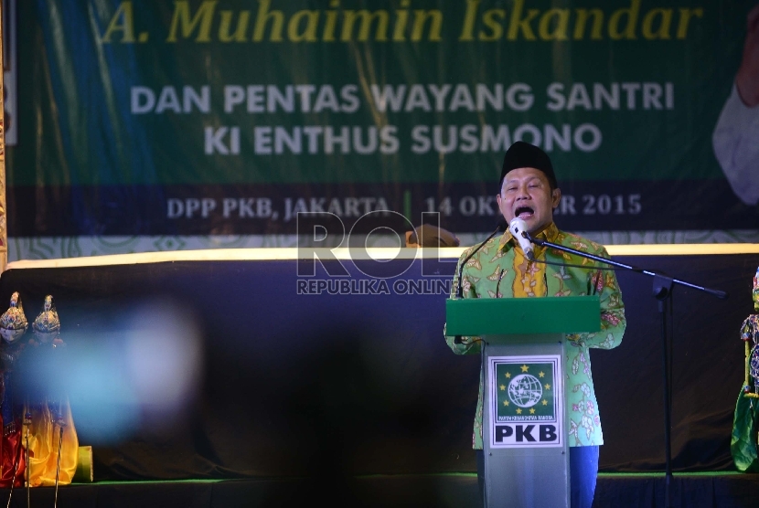   Ketua Umum DPP PKB, A Muhaimin Iskandar menyampaikan Pidato Kebudayaan di Kantor Pusat DPP PKB, Jakarta, Rabu (14/10).
