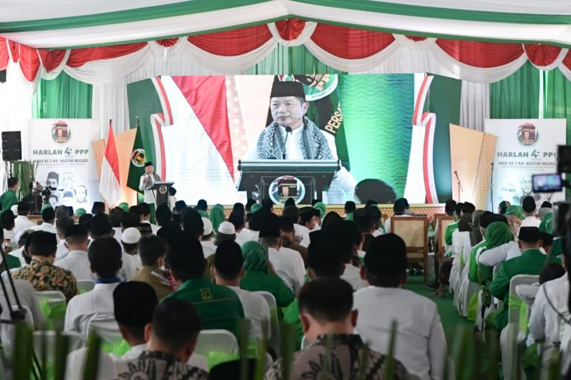 Ketua Umum DPP PPP Suharso Monoarfa menekankan kepada kader partainya agar mendukung kesuksesan kepengurusan PBNU periode 2022-2027 di bawah Ketua Umum Yahya Cholil Staquf (Gus Yahya).