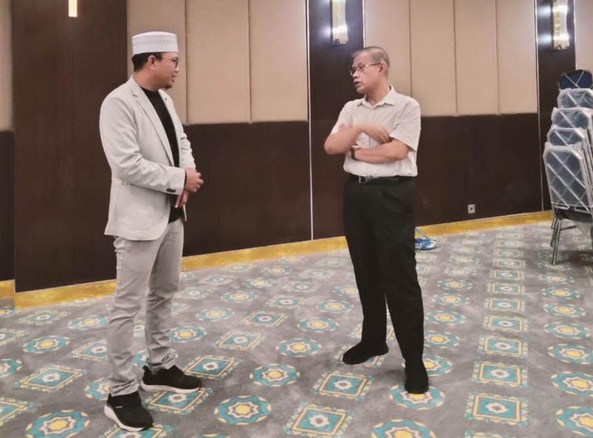  Ketua Umum (Ketum) PP Muhammadiyah, Prof Haedar Nashir, saat meninjau kesiapan sarana dan prasarana SM Tower and Convention di Yogyakarta. 