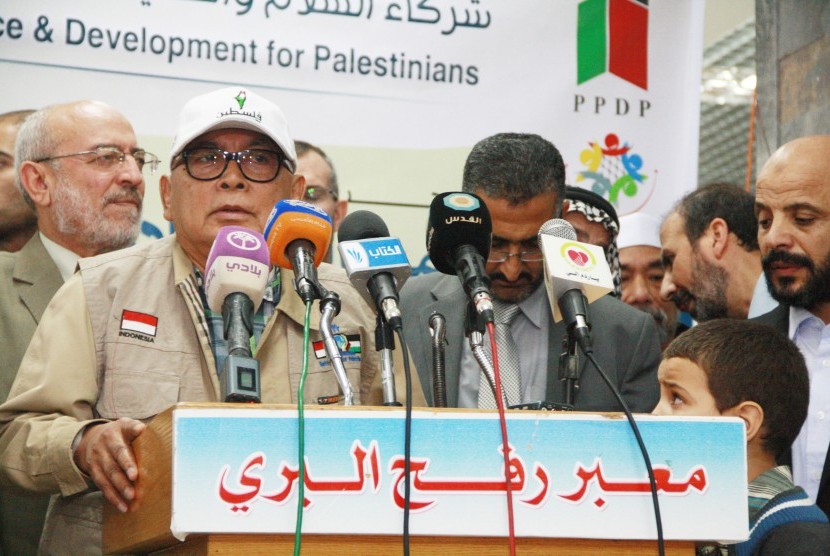 Ketua Umum KNRP Suripto saat memberi sambutan di Gaza