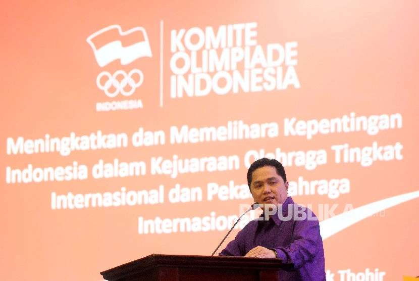 Ketua Umum Komite Olimpiade Indonesia (KOI) Erick Thohir.