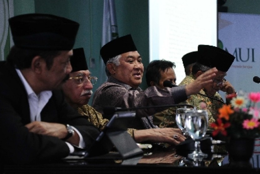 Ketua Umum Majelis Ulama Indonesia Din Syamsuddin.