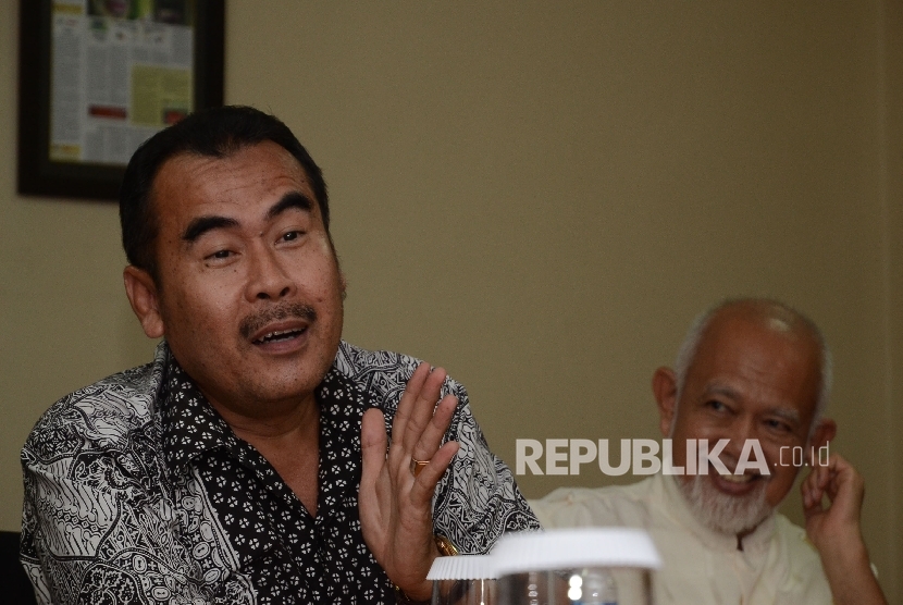 Hasbullah Ahmad memaparkan rencana Jami'yah Ahlith Thoriqoh Al Mu'tabaroh An Nahdliyah (Jatman) menggelar Konferensi internasional Bela Negara di Pekalongan, Jawa Tengah