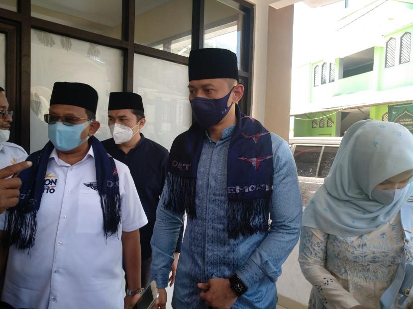 Ketua Umum Partai Demokrat, Agus Harimurti Yudhoyono (AHY), saat berkunjung ke Kabupaten Garut, Rabu (13/4/2022).