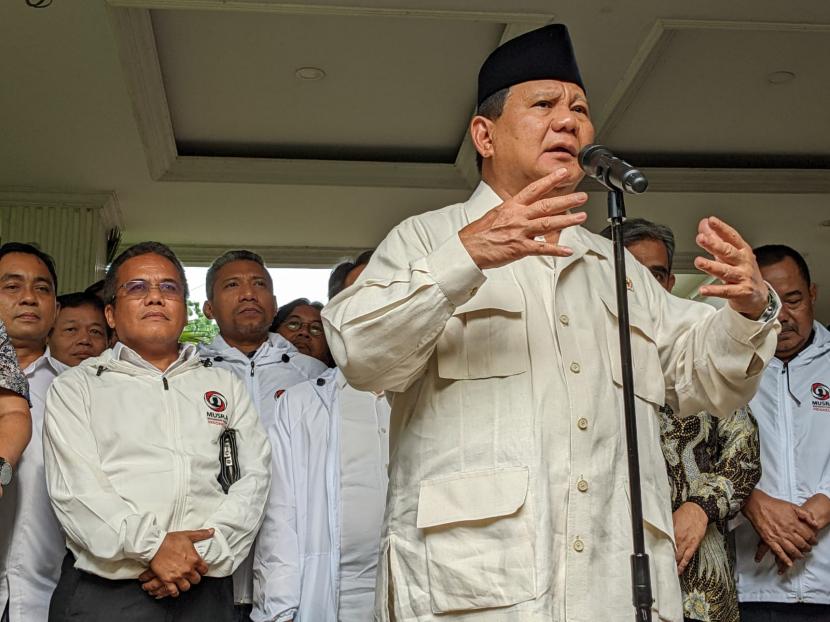 Ketua Umum Partai Gerindra, Prabowo Subianto di kediamannya, Jakarta.