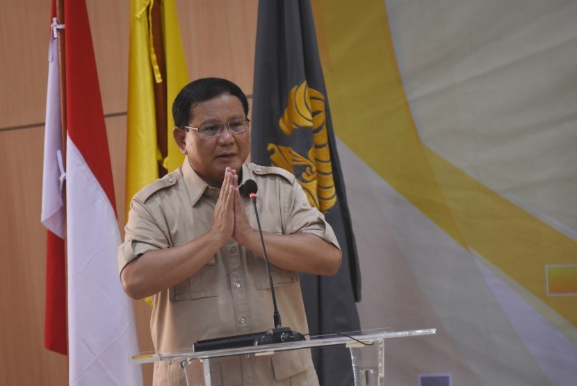 Chairman of Gerindra party Prabowo Subianto
