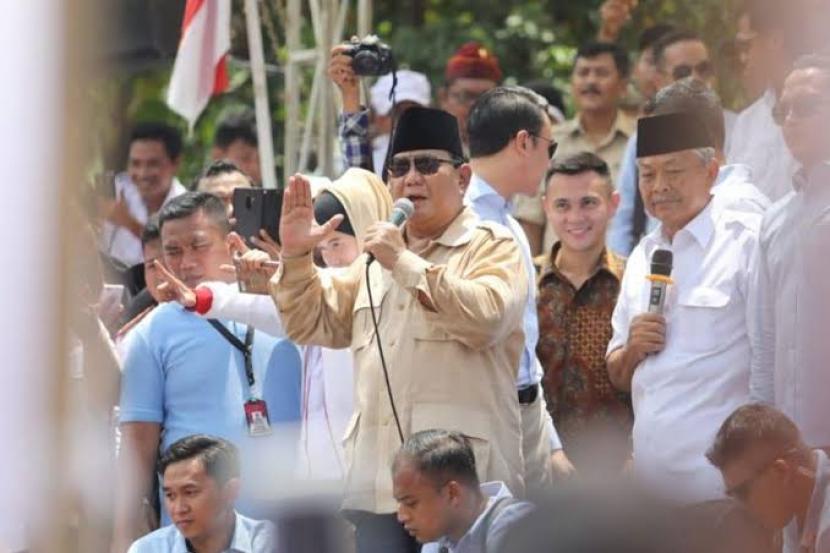 Ketua Umum Partai Gerindra, Prabowo Subianto. Prabowo sebut dukungan dari Jokowi sangat penting tapi enggan terlalu percaya diri.