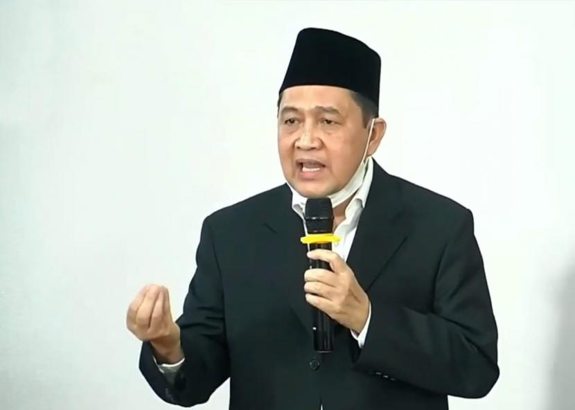 Ketua Umum Partai Masyumi, Ahmad Yani dalam keterangan pers video pengumuman kepengurusan Partai Masyumi. 