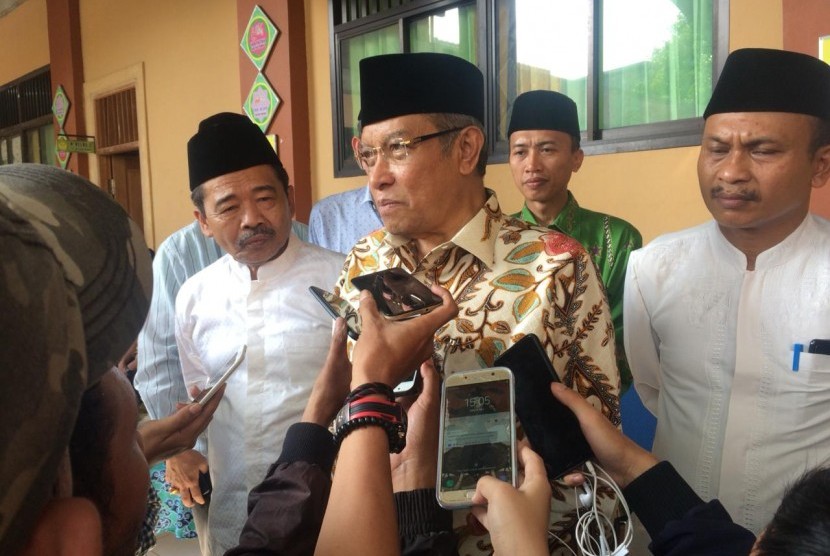 Ketua Umum PBNU, KH. Said Aqil Siradj dalam acara peresmian kampus STEI Nahdlatul Ulama Arridho, Cilodong, Kota Depok, Jumat (26/7).