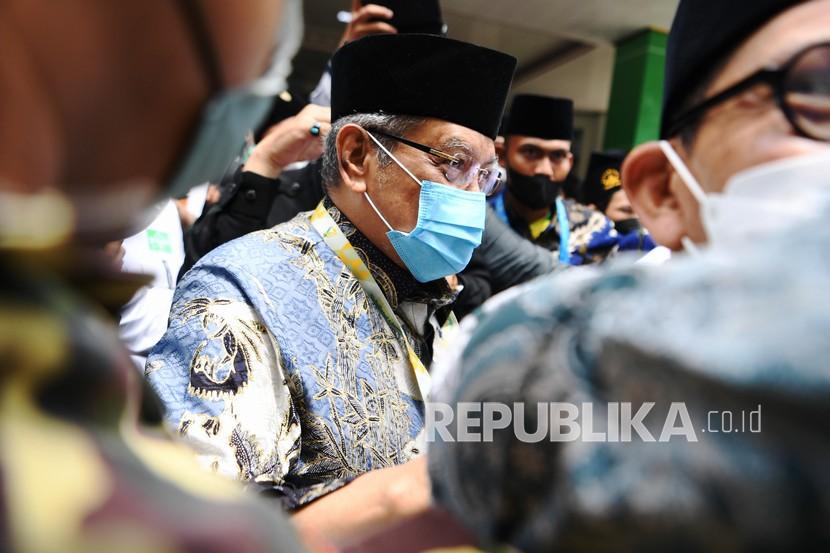 Mantan ketua Umum Pengurus Besar Nahdlatul Ulama (PBNU) Said Aqil Siradj. Said Aqil: Dunia Berharap pada Indonesia dengan Keislaman Moderat