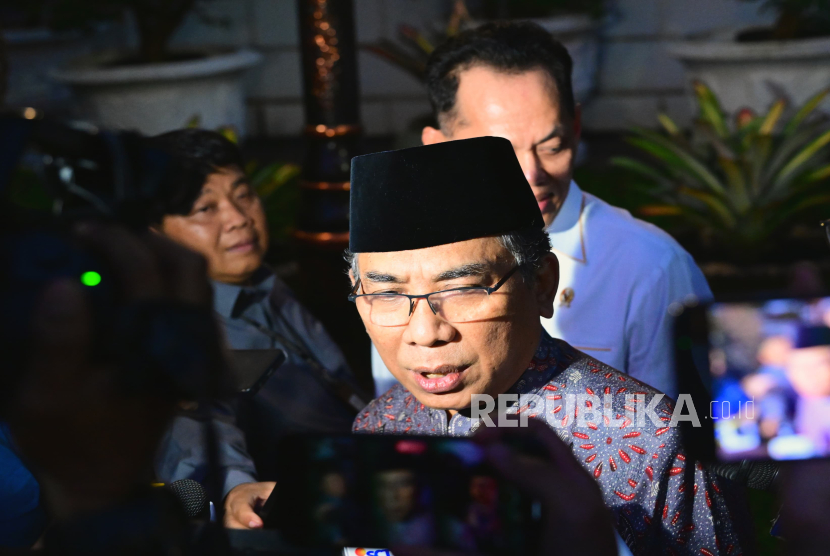 Ketua Umum Pengurus Besar Nahdlatul Ulama (PBNU) KH Yahya Cholil Staquf alias Gus Yahya di Istana Merdeka, Jakarta Pusat pada Selasa (24/6/2025).
