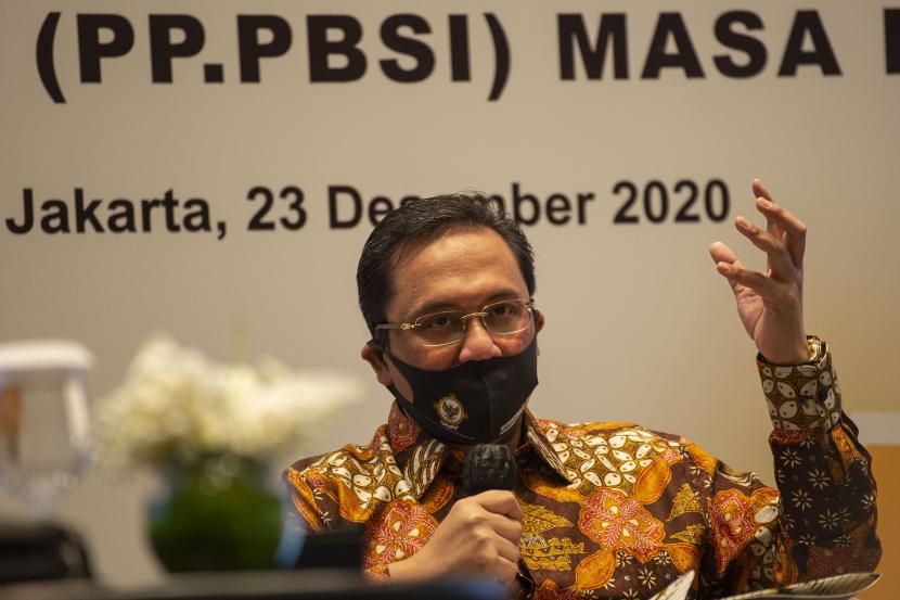 Ketua Umum Pengurus Pusat Persatuan Bulu Tangkis Seluruh Indonesia (PP PBSI) Agung Firman Sampurna.