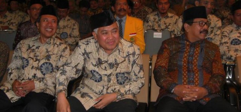Ketua Umum PP Muhammadiyah Din Syamsuddin di antara para petinggi PWM Jatim.