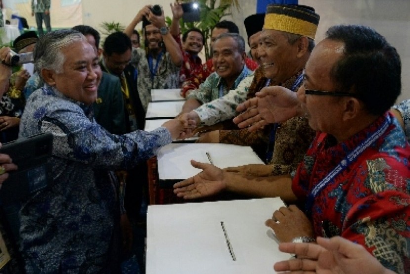 Ketua Umum PP Muhammadiyah Din Syamsuddin di Makassar, Rabu (5/8).