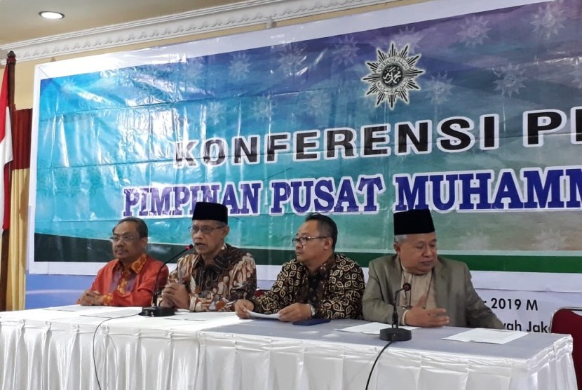 Ketua Umum PP Muhammadiyah, Haedar Nashir dan Sekretaris Umum PP Muhammadiyah, Abdul Mu