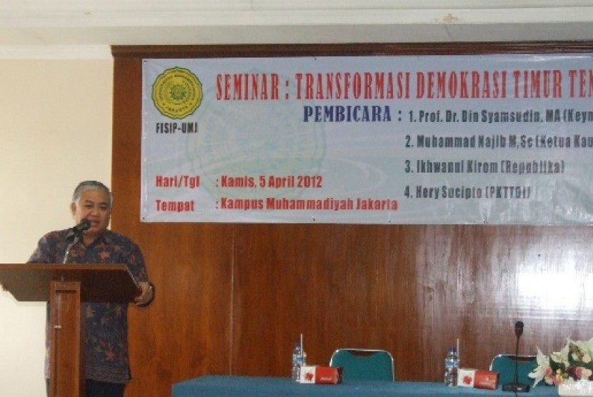 Ketua Umum PP Muhammadiyah, Prof Dr Din Syamsudin