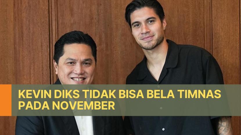 Ketua Umum PSSI Erick Thohir bersama pemain FC Copenhagen, Kevin Diks Bakarbessy.