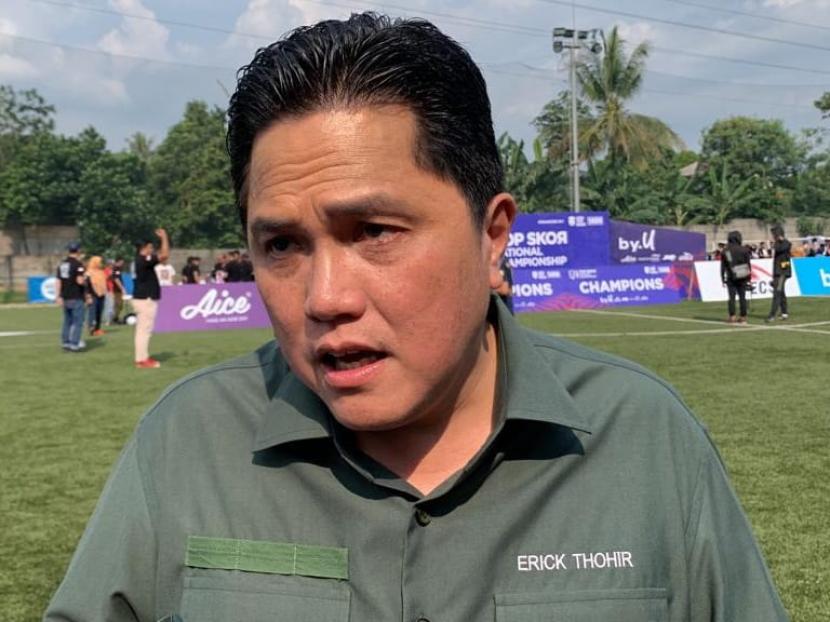 Ketua Umum PSSI Erick Thohir dalam penutupan Liga Topskor.