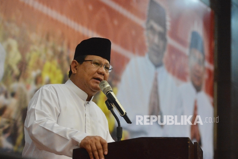 Ketua Umum sekaligus Dewan Pembina Partai Gerindra Prabowo Subianto