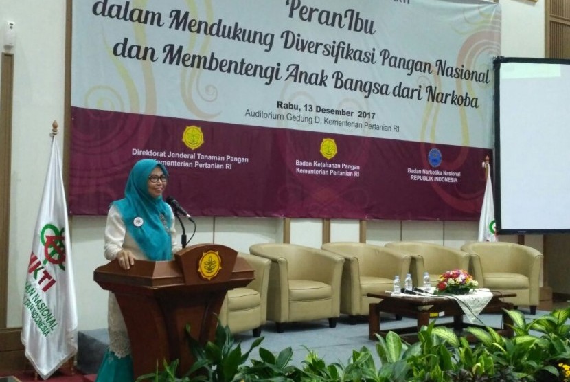 Ketua Umum Wanita Tani Indonesia Himpunan Kerukunan Tani Indonesia (WTI HKTI) Oni Jafar.