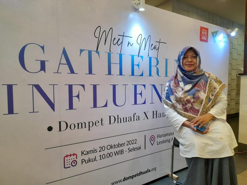 Ketua Wakaferse Dompet Dhuafa, Sulis Tiqomah di Hanamasa Lenteng Agung, Jakarta, Kamis (20/10/2022).