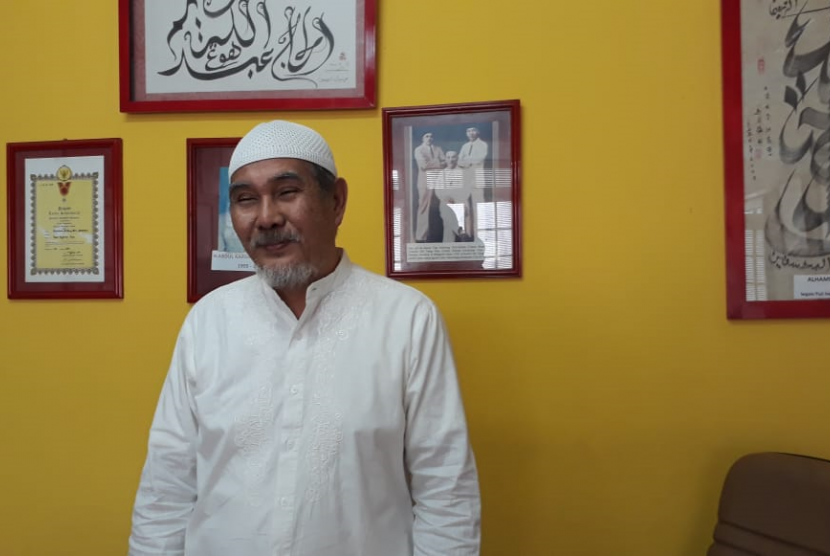 Ketua Yayasan Haji Karim Oei selaku pengurus Masjid Lautze, Muhammad Ali Karim Oei saat diwawancara Republika, Ahad (11/8)