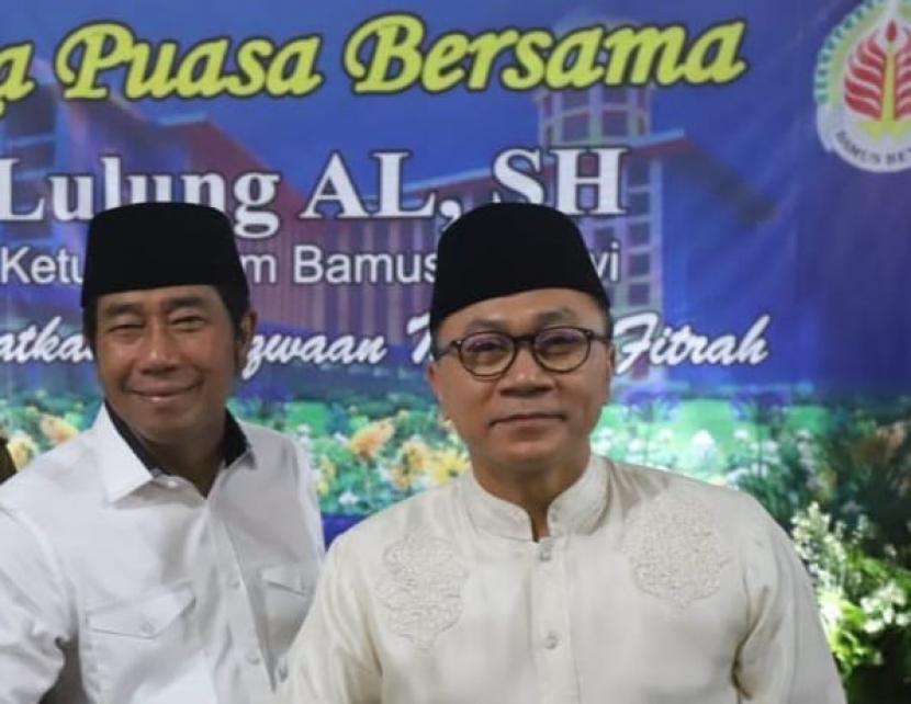 Ketum DPP PAN Zulkifli Hasan bersama almarhum Haji Lulung.
