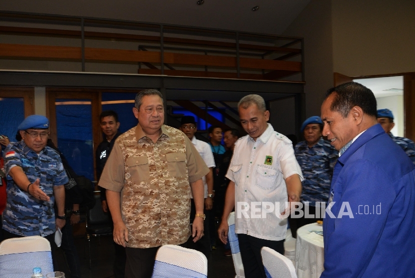 Ketum Partai Demokrat Susilo Bambang Yudhoyono (SBY) menerima anggota DPRD DKI Jakarta, Sabtu (4/2). 