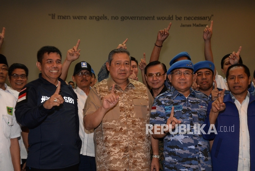 Ketum Partai Demokrat Susilo Bambang Yudhoyono (SBY) saat menerima anggota DPRD DKI Jakarta, Sabtu (4/2).
