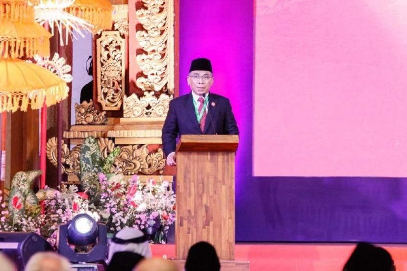Ketum PBNU KH Yahya Cholil Staquf, menyampaikan selamat datang kepada seluruh peserta Forum Agama G20 (Forum R20) atau lazim disebut R20 (Religion of Twenty) di Bali, Rabu (2/11/2022). 