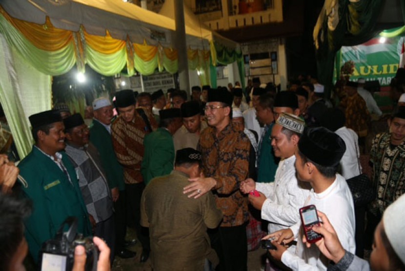 Ketum PPP Suryadharma Ali bertemu kadernya di Meulaboh, Aceh. 