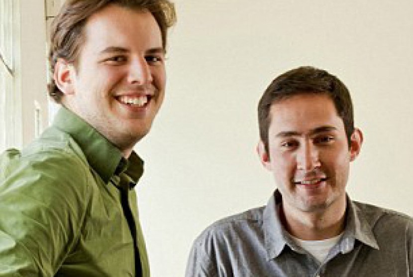 Kevin (kanan) dan Mike, pencipta Instagram