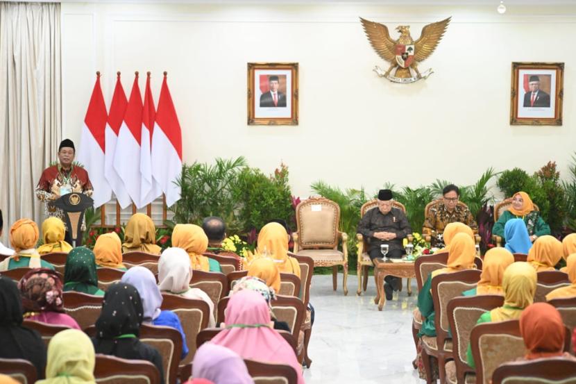 Waketum KH Marsudi Syuhud berbicara di Rakornas KPRK MUI di Jakarta, Senin (12/2/2024) 