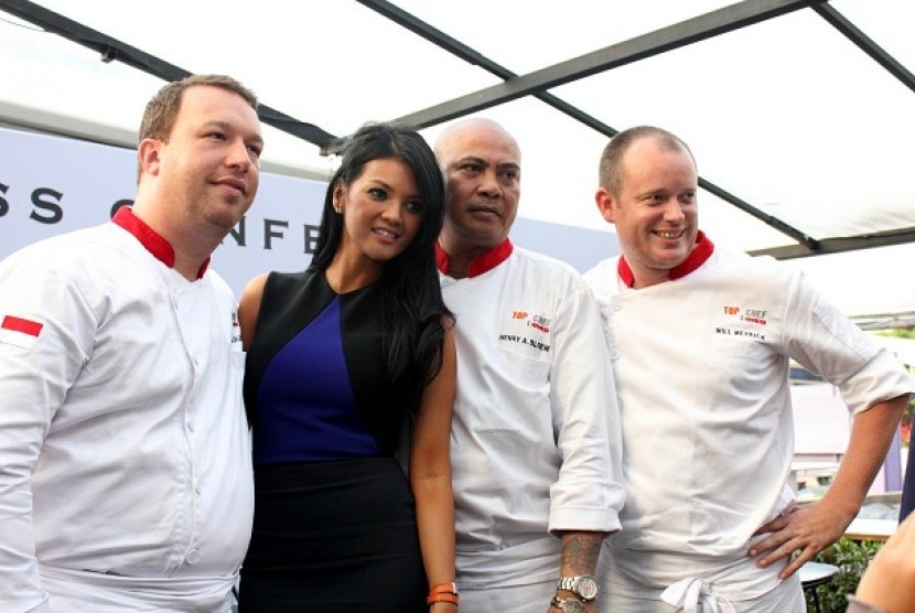 ki-ka: Chris Salans, Farah Quinn, Henry Bloem dan Will Merrick dalam peluncuran acara Top Chef, Selasa (3/9)
