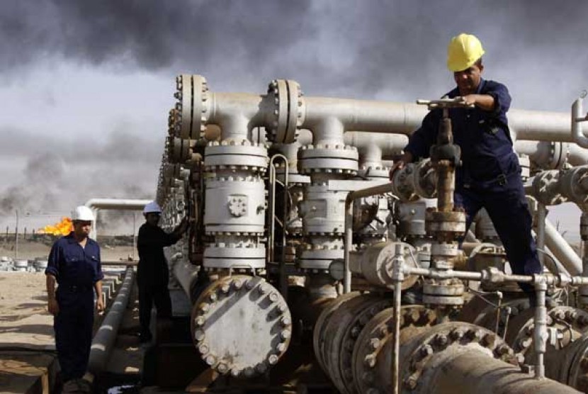 Kilang minyak Rumaila di Irak (Ilustrasi)