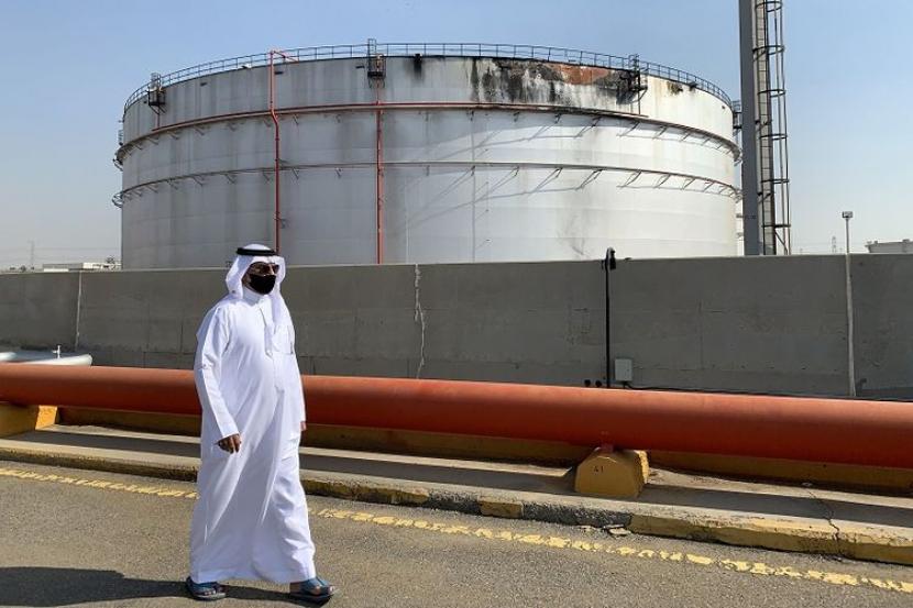 Kilang minyak Aramco. Arab Saudi menyebut telah mengekspor senjata, suku cadang dan amunisi senilai lebih dari Rp 51 miliar selama bulan April 2022.