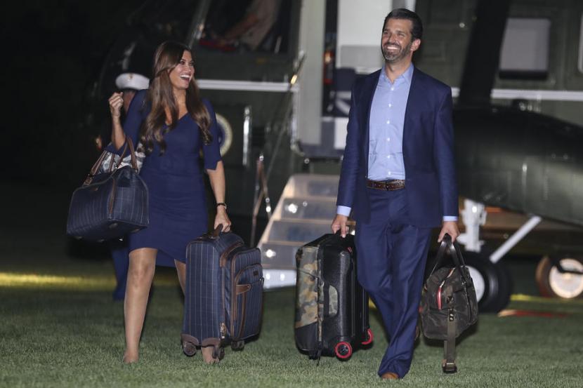 Kimberly Guilfoyle, kekasih dari putra sulung Donald Trump positif Covid-19. Ilustrasi.