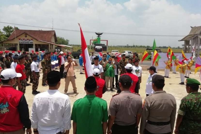 Kirab Satu Negeri yang digelar Gerakan Pemuda Ansor memasuki wilayah Kalteng, Selasa (25/9).