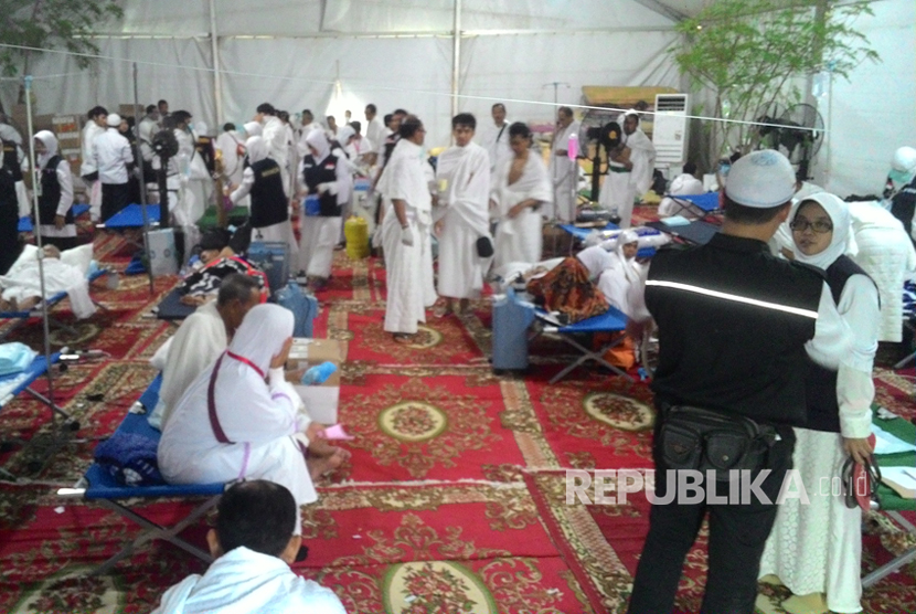 Suasana KKHI di Arafah, Kamis (31/8).