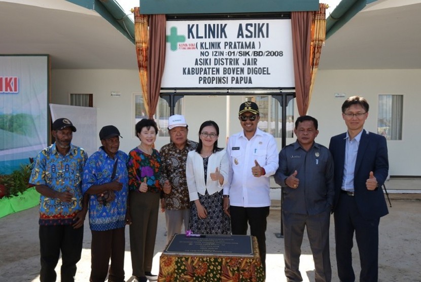 Klinik Asiki Korindo di kampung pedalaman Papua.