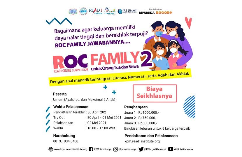 Klinik Pendidikan MIPA (KPM) kembali akan menggelar kompetisi bagi keluarga Indonesia yang dinamakan ROC Family 2.