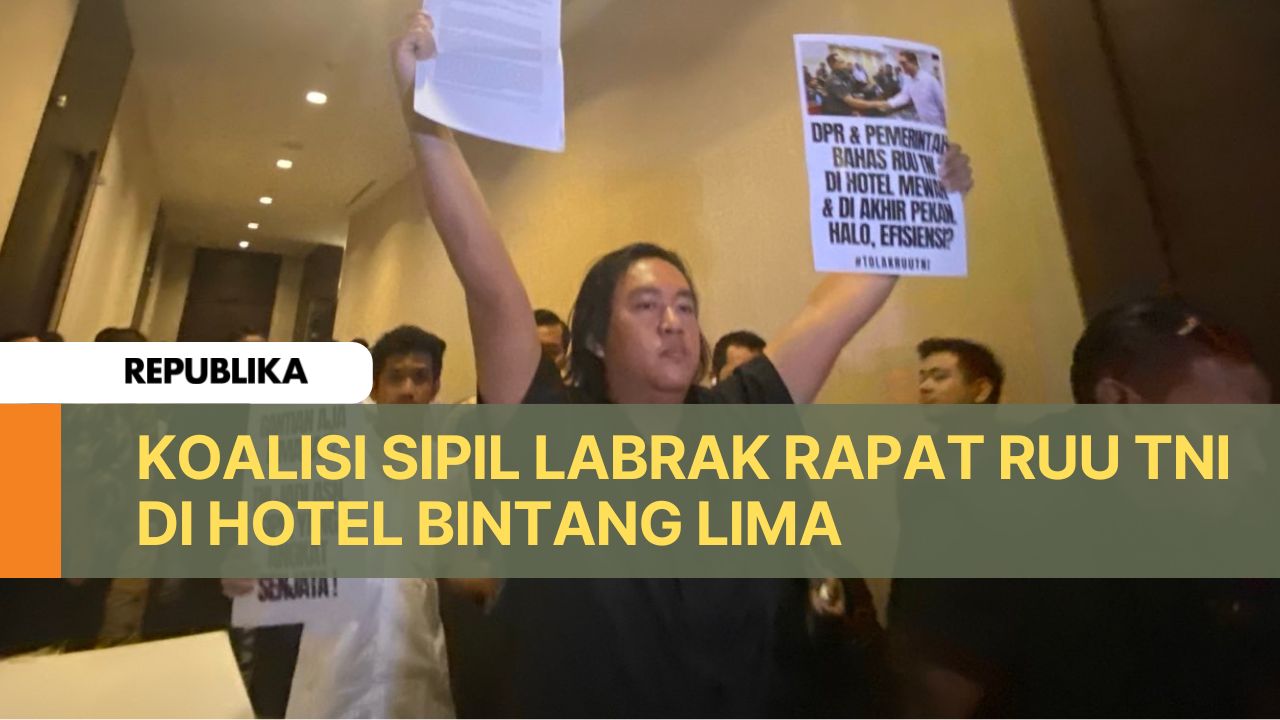 Koalisi sipil mendatangi rapat RUU TNI di sebuah hotel bintang lima. Persatuan Pelajar Indonesia (PPI) Jepang ikut mengkritik proses pembahasan revisi UU TNI. 