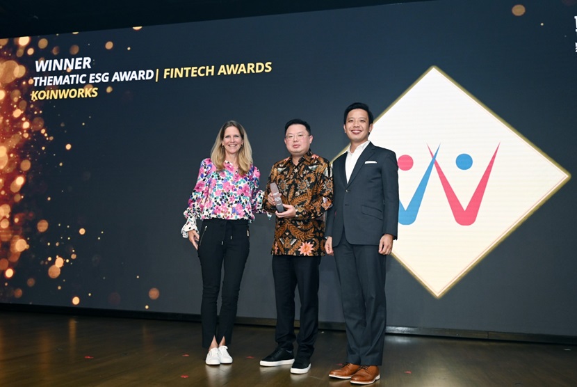 KoinWorks, neobank pertama bagi UMKM di Indonesia, berhasil meraih penghargaan kategori ESG Thematic pada acara tahunan SFF Global Fintech Awards yang diselenggarakan oleh Singapore FinTech Festival 2023. 